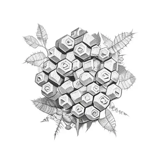 Dumbbell wrapped in thorny vines tattoo design idea