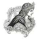 Saint Barbara tattoo design idea