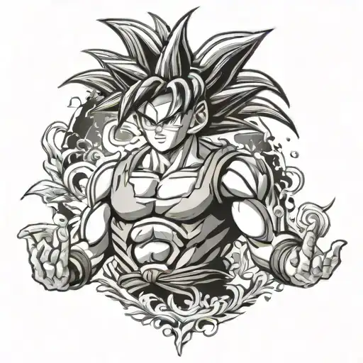 goku tattoo design idea
