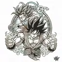 goku tattoo design idea
