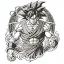goku tattoo design idea