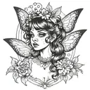 Melanie martinez fairy tattoo design idea