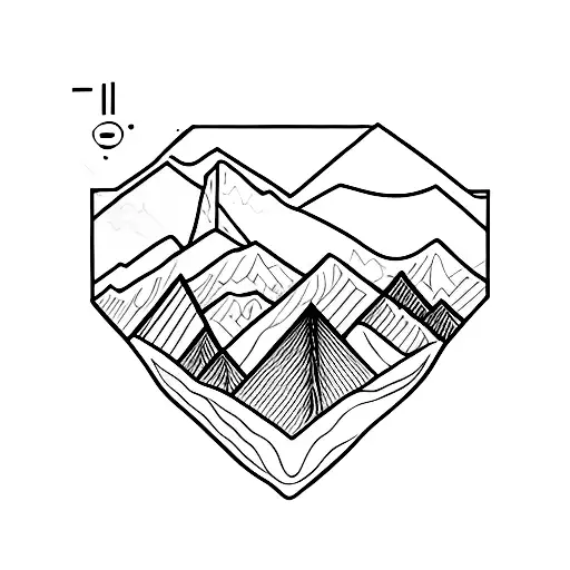 mountains, light, constant reminder to be 100% me, follow my heart, passions, and purpose and to trust god fully tattoo design idea