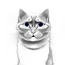 evil cat tattoo design idea