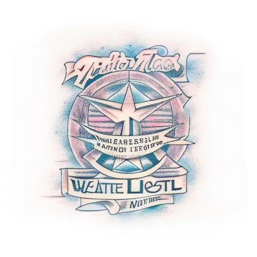 weathered script woth writing tattoo design idea