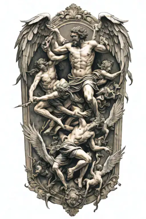 The Fall of the Rebel Angels tattoo design idea