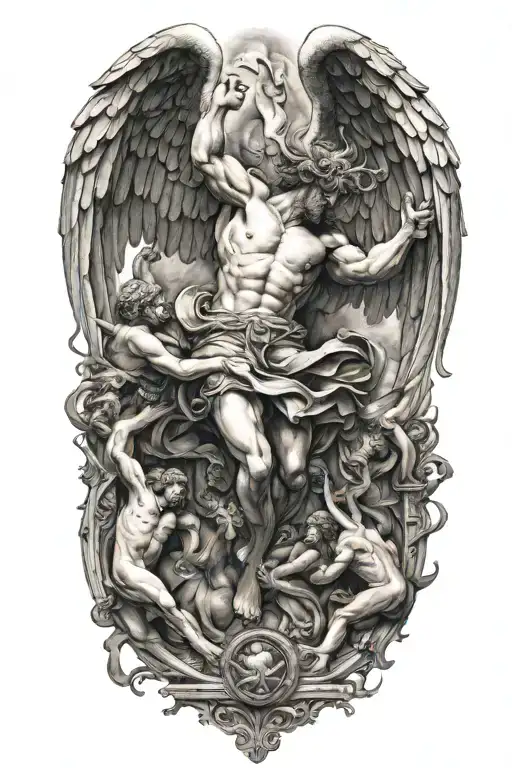 The Fall of the Rebel Angels tattoo design idea