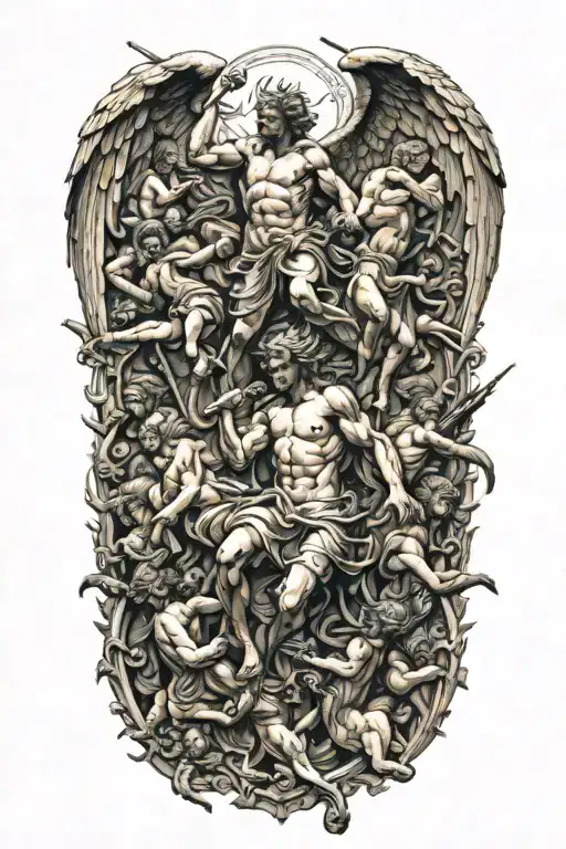 The Fall of the Rebel Angels tattoo design idea