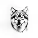 Alaskan Malamute tattoo design idea
