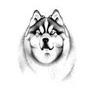 Alaskan Malamute tattoo design idea
