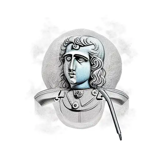 alexander the great tattoo design idea