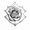 christian cross digging into skin with rose wrapped around and a bee pollinating  tattoo design idea