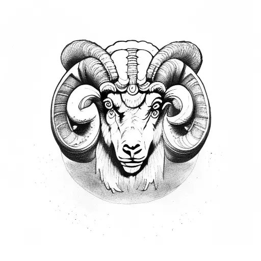 2 Aries rams Anjie and Deaundre  tattoo design idea