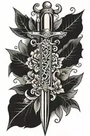 dagger tattoo design idea