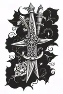 dagger tattoo design idea