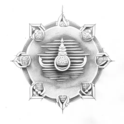 tamil temple with spartans  tattoo design idea