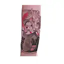 a samurai and a cat tattoo design idea