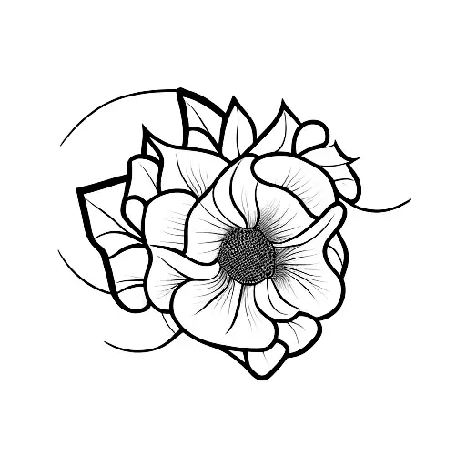 morning glory flower spine  tattoo design idea