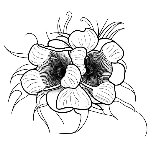 morning glory flower spine fineline  tattoo design idea