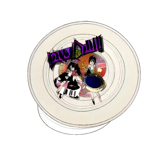 vinyl disc tattoo design idea