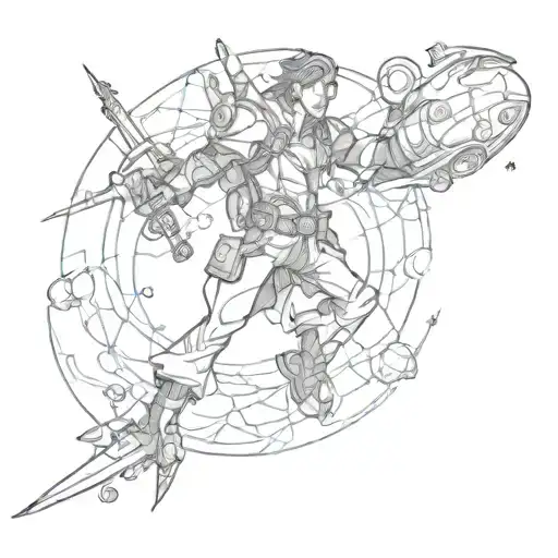 treasure planet morph fantasy tattoo design idea