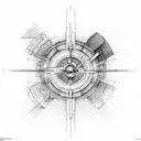 old gyroscope and leonardo davinci stile tattoo design idea