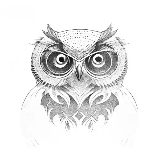 owl magician tattoo design idea