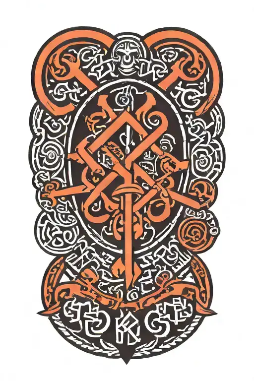 polish runes symbolizing strength and resilience tattoo design idea