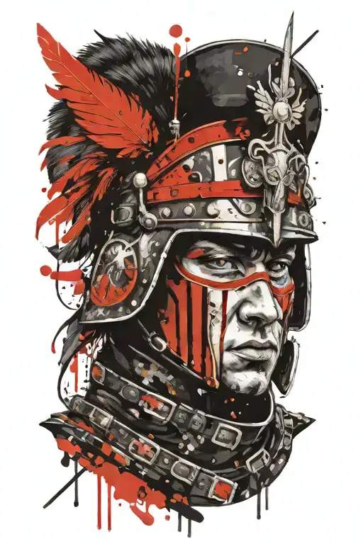 polish hussar warrior adorned tattoo design idea