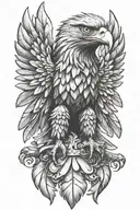 polish eagle in front tattoo design idea