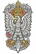 polish eagle emblem tattoo design idea