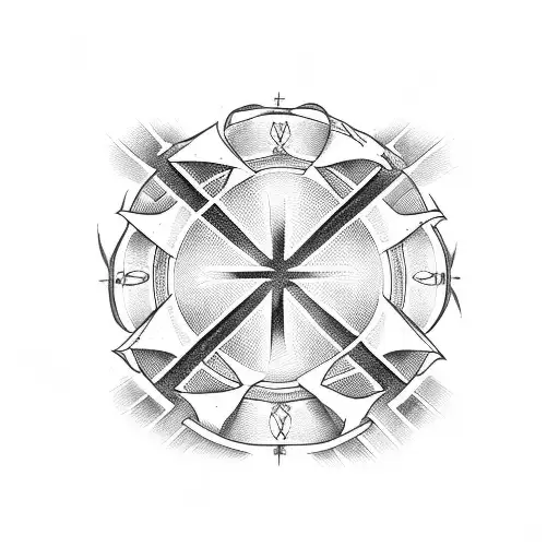 cross that says santos down the middle tattoo design idea