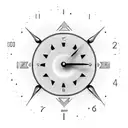 A clock with each hour represented by a different symbol that represents a special memory with your kids tattoo design idea