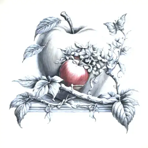 Eve Reaching for the Apple in the Garden of Eden tattoo design idea