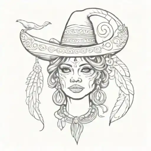 A tattoo design incorporating elements of Mexican culture, history tattoo design idea