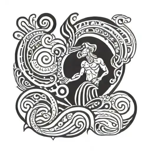 Moses parts Red Sea tattoo design idea