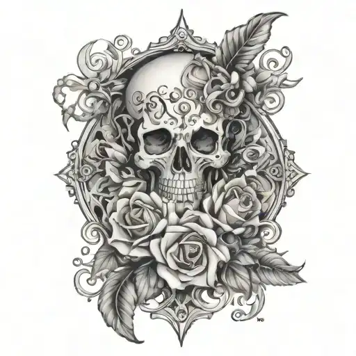 An intricate design combining elements of business ownership and the love for life tattoo design idea