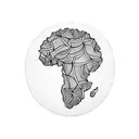 Tree of Life roots in shape of African continent tattoo design idea
