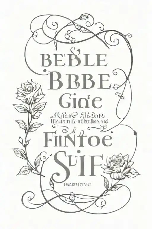 Bible quote tattoo design idea