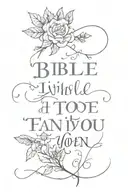 Bible quote tattoo design idea
