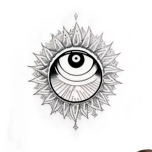 Evil Eye tattoo design idea