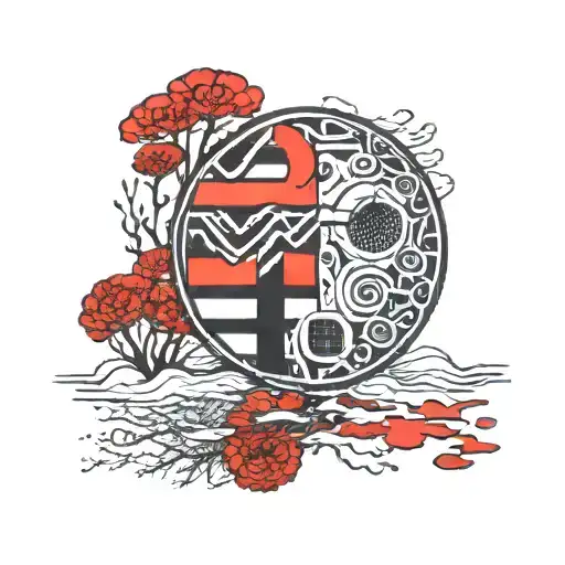 Combine elements of the Blurryface album cover with a representation of the client's favorite song by Twenty One Pilots tattoo design idea