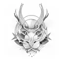 contrast things together tattoo design idea