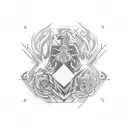 contrast things together tattoo design idea