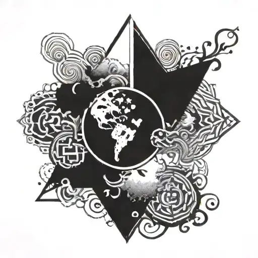earth element symbol masculine tattoo tattoo design idea