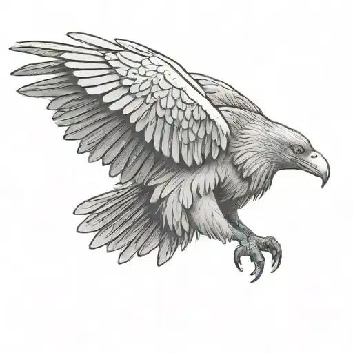 vulture tattoo design idea