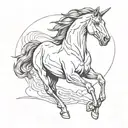 death pale horse tattoo design idea