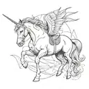 death pale horse tattoo design idea