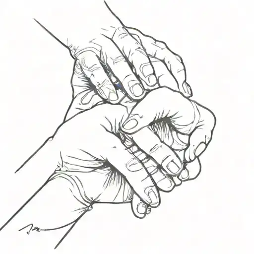 pinky promise intertwined tattoo design idea