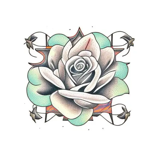 Emma, Lily-Rose, footprints, roman numerals tattoo design idea